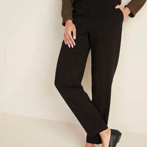 Black Mid-Rise Pull-On Straight Pants NWT